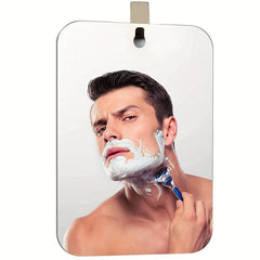 Anti fog Shower Mirror Bathroom Shaving Mirror with Adhesive Hook