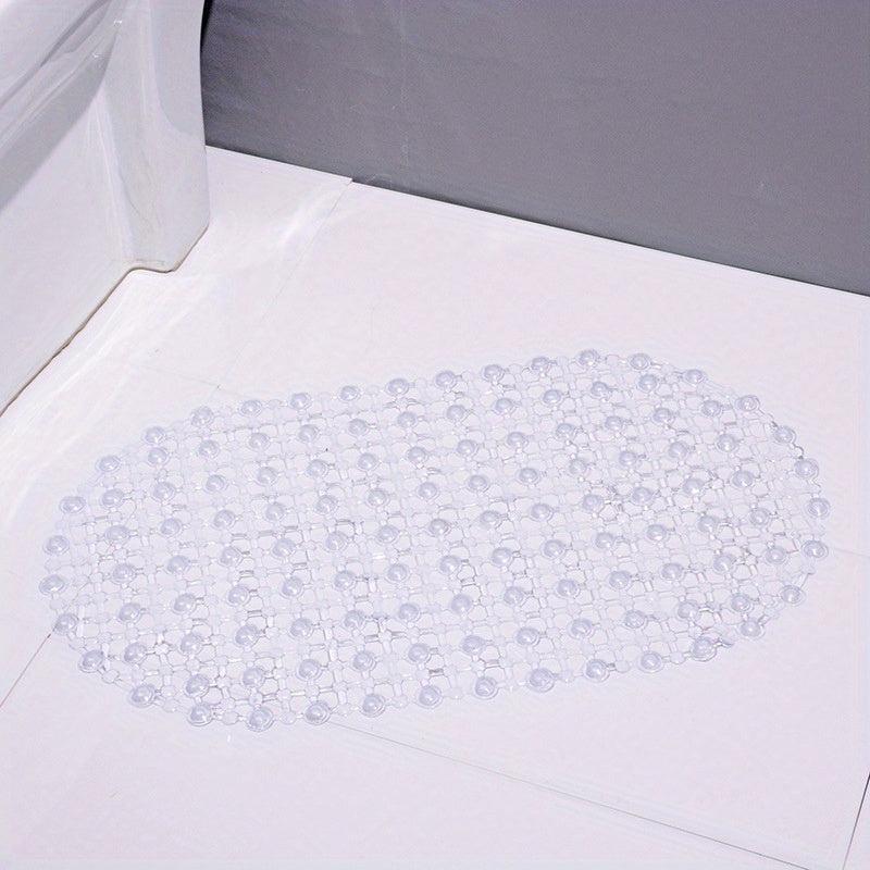 Oval Shower Carpet Anti-Slip Mat with Drain Holes