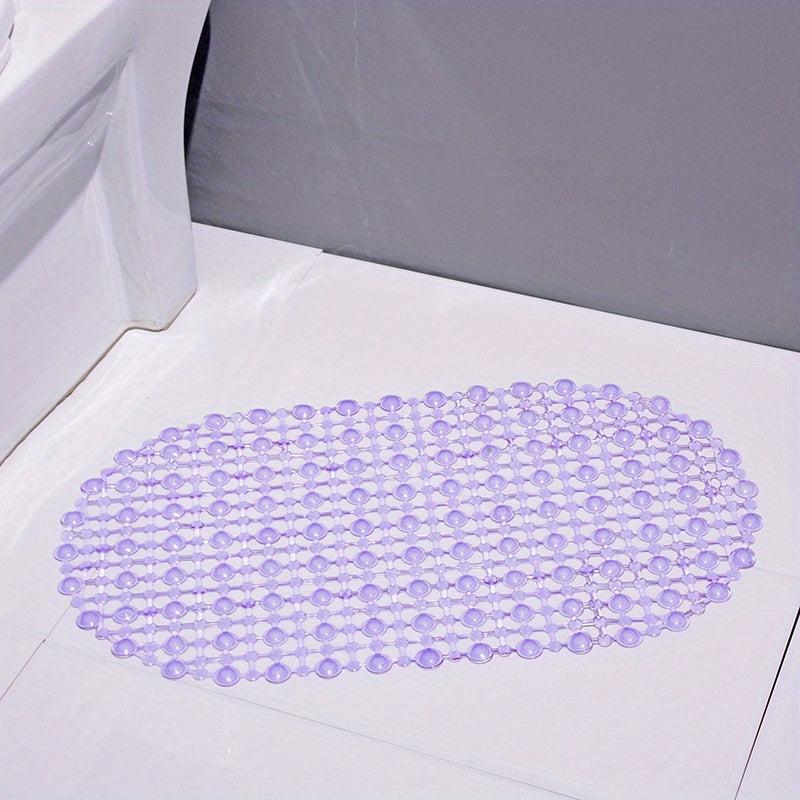 Oval Shower Carpet Anti-Slip Mat with Drain Holes