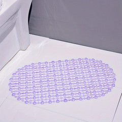 Oval Shower Carpet Anti-Slip Mat with Drain Holes