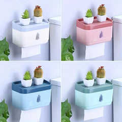 Bathroom Tissue Storage Box Wall Mounted Paper Holder