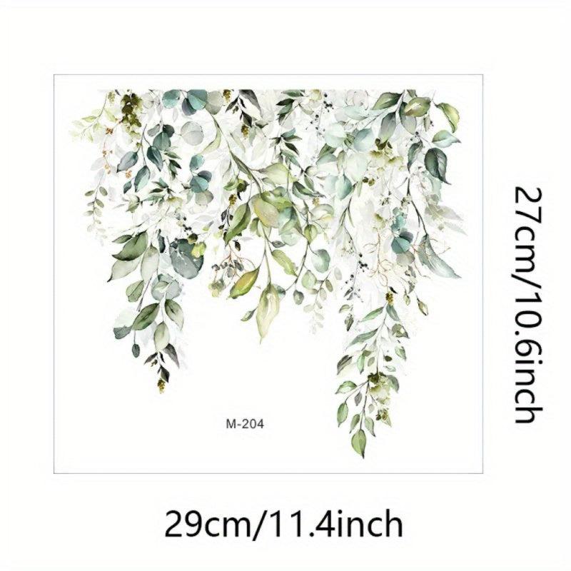 Plant Leaf Toilet Lid Decal Adhesive Tile Sticker Home Accessory