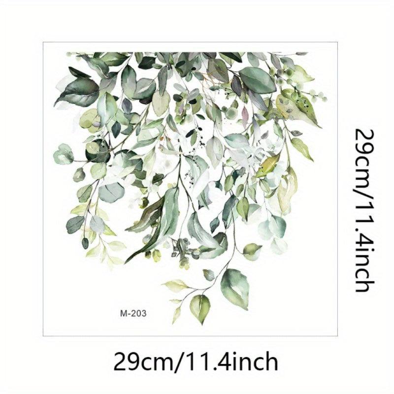 Plant Leaf Toilet Lid Decal Adhesive Tile Sticker Home Accessory