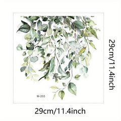 Plant Leaf Toilet Lid Decal Adhesive Tile Sticker Home Accessory