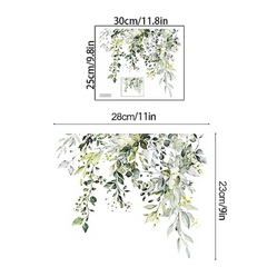 Plant Leaf Toilet Lid Decal Adhesive Tile Sticker Home Accessory