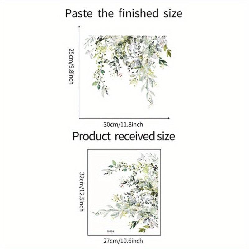 Plant Leaf Toilet Lid Decal Adhesive Tile Sticker Home Accessory
