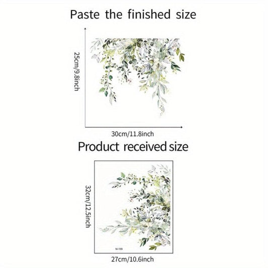 Plant Leaf Toilet Lid Decal Adhesive Tile Sticker Home Accessory