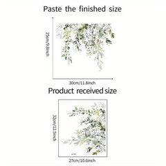 Plant Leaf Toilet Lid Decal Adhesive Tile Sticker Home Accessory