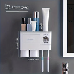 Toothbrush Holder Wall Mounted with Cups Dispenser