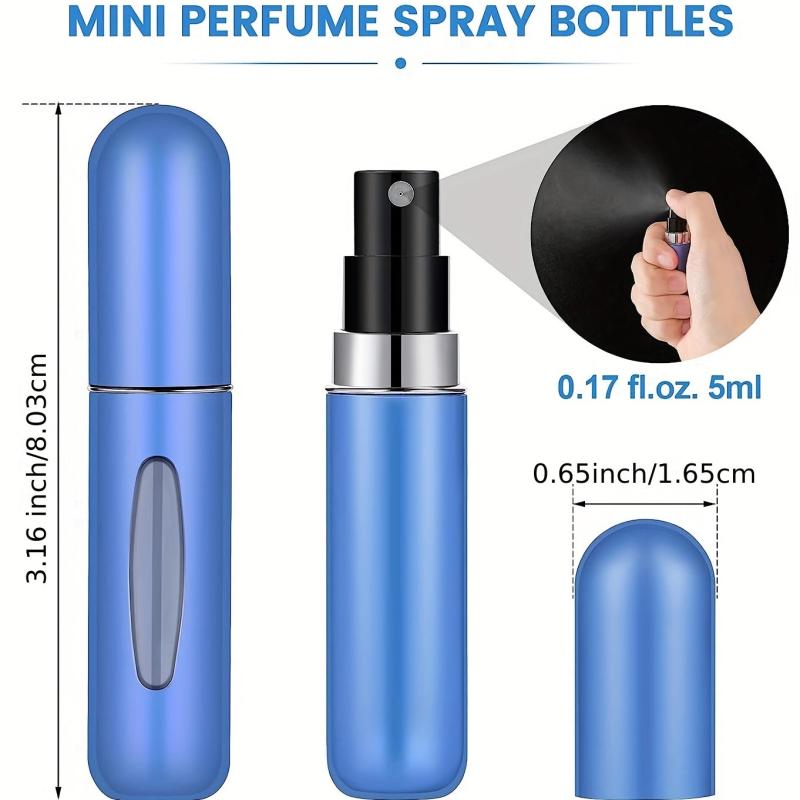 1pc Perfume Spray Bottle Aluminum Refillable 0.17oz 5ml