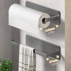 Stainless Toilet Paper Holder Adhesive Towel Rack