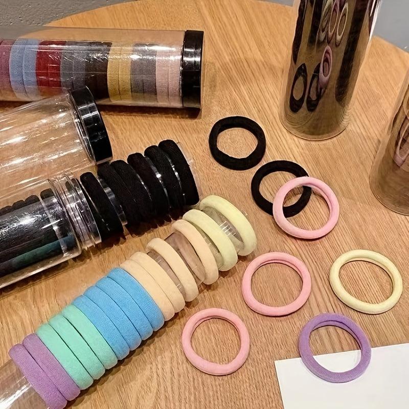20pcs Canned Head Rope Elastic Ponytail Holders Coil Hair Ties