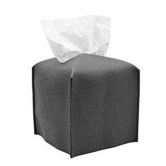 Modern PU Leather Tissue Box Cover for Bathroom Car Office, Square Holder