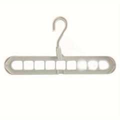Foldable 9-Hole Hanger for Clothes & Accessories - Easy Storage & Organization