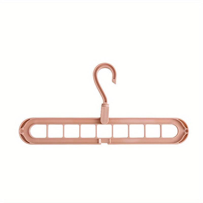 Foldable 9-Hole Hanger for Clothes & Accessories - Easy Storage & Organization
