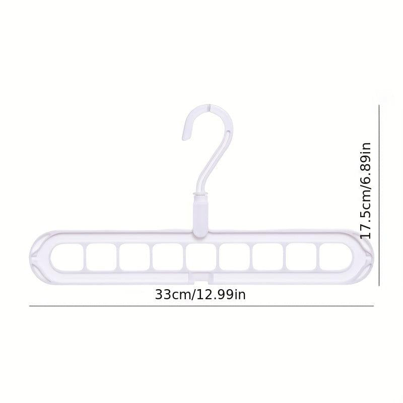 Foldable 9-Hole Hanger for Clothes & Accessories - Easy Storage & Organization