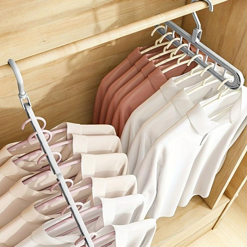 Foldable 9-Hole Hanger for Clothes & Accessories - Easy Storage & Organization