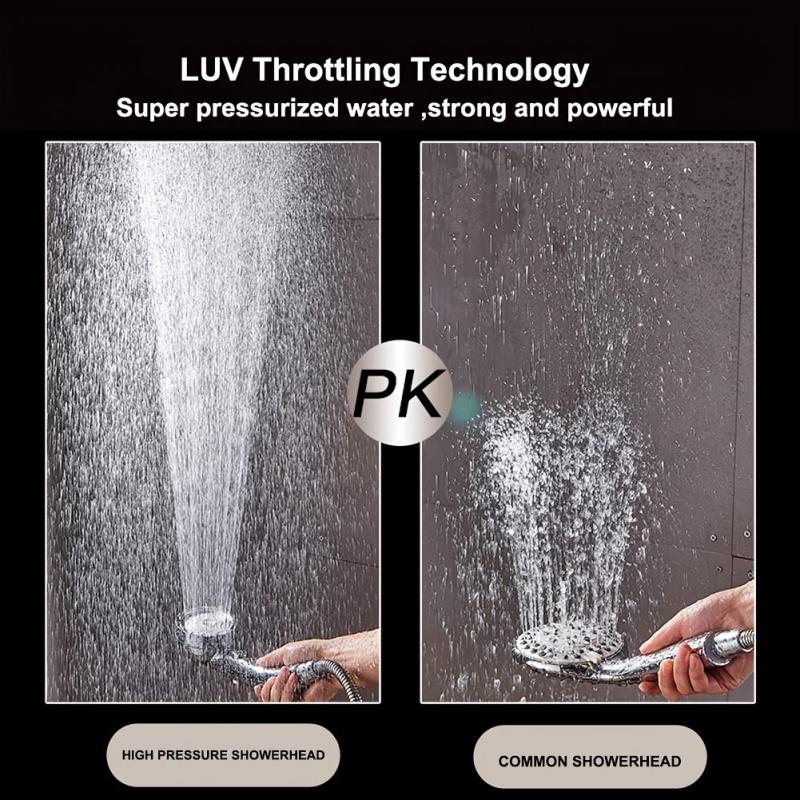 Pressurized Handheld Shower Head Adjustable Water Output
