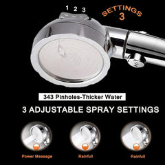 Pressurized Handheld Shower Head Adjustable Water Output