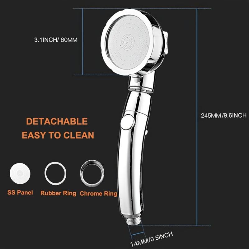 Pressurized Handheld Shower Head Adjustable Water Output