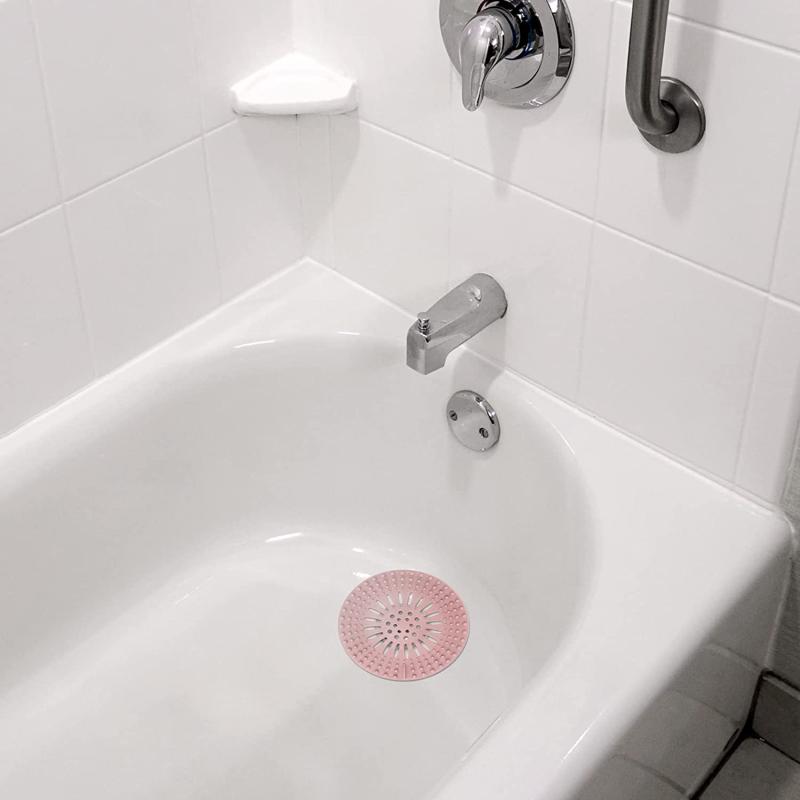 5pcs Silicone Hair Stopper Shower Drain Covers Easy to Install