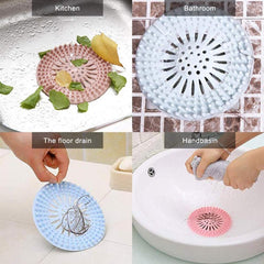 5pcs Silicone Hair Stopper Shower Drain Covers Easy to Install