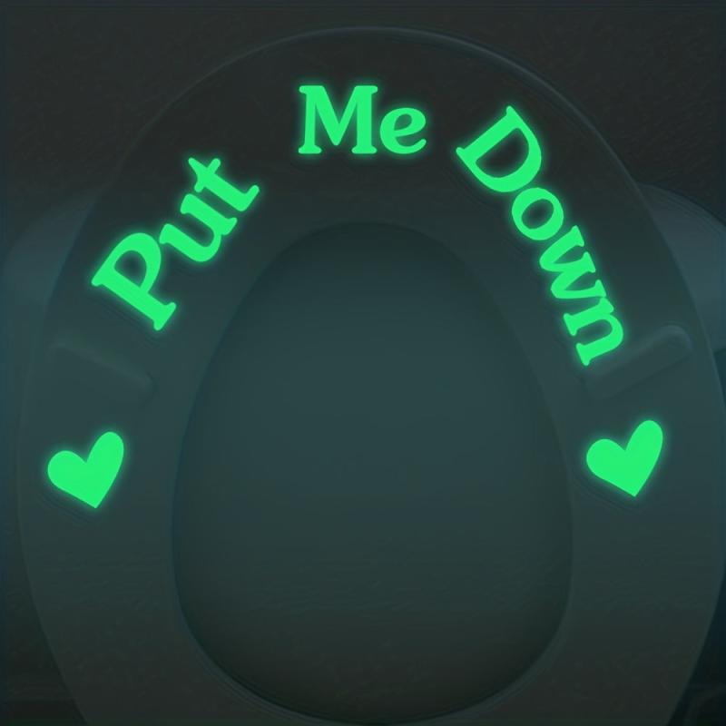 Funny Toilet Seat Sticker: Fluorescent Vinyl Decal