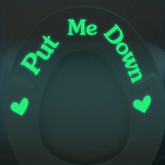 Funny Toilet Seat Sticker: Fluorescent Vinyl Decal