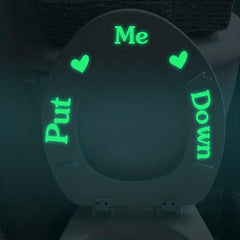 Funny Toilet Seat Sticker: Fluorescent Vinyl Decal