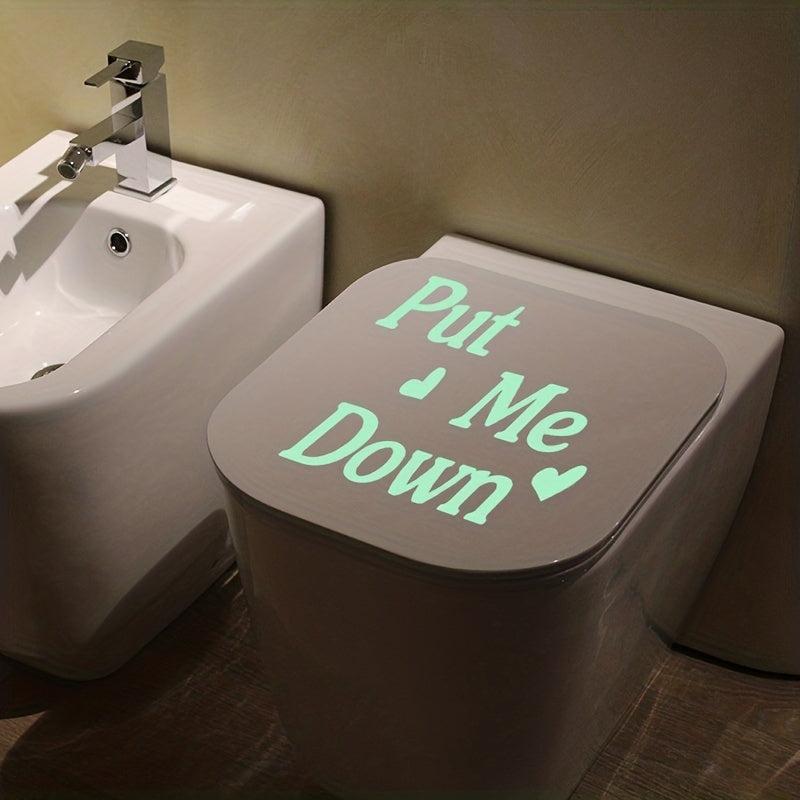 Funny Toilet Seat Sticker: Fluorescent Vinyl Decal