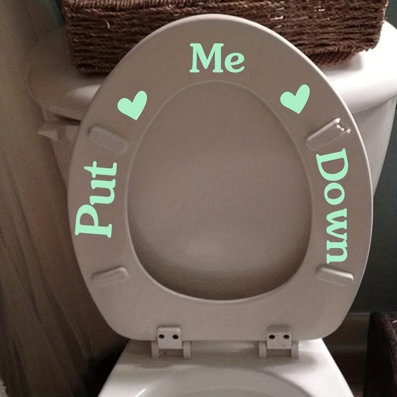 Funny Toilet Seat Sticker: Fluorescent Vinyl Decal
