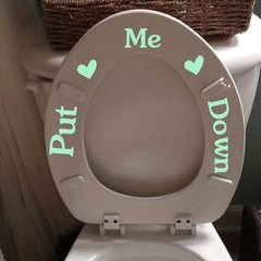 Funny Toilet Seat Sticker: Fluorescent Vinyl Decal