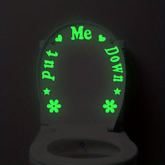 Funny Toilet Seat Sticker: Fluorescent Vinyl Decal