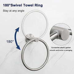 Modern Stainless Steel Bath Towel Ring for Bathroom Decor