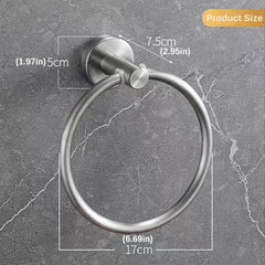 Modern Stainless Steel Bath Towel Ring for Bathroom Decor