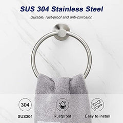Modern Stainless Steel Bath Towel Ring for Bathroom Decor