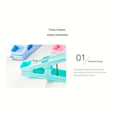 20pcs Plastic Hanger Clips Clothespins Heavy Duty Windproof Clothespin Clip