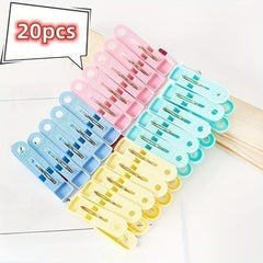 20pcs Plastic Hanger Clips Clothespins Heavy Duty Windproof Clothespin Clip