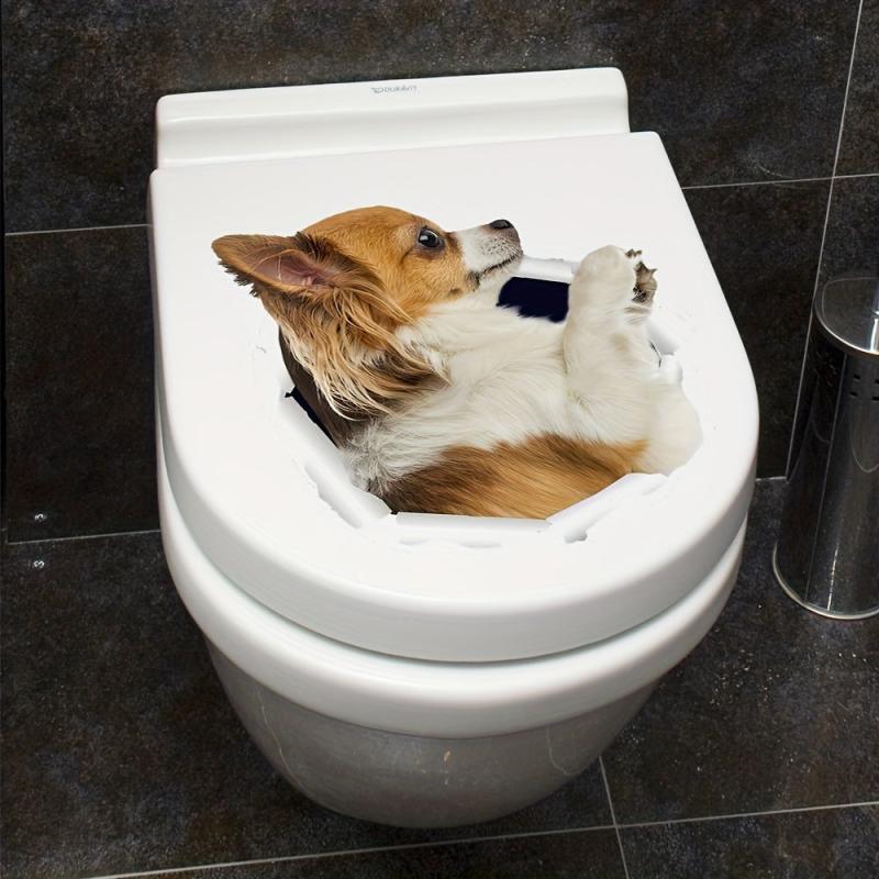 3D Puppy Toilet Sticker Ripped Hole Pattern Decal Self Adhesive