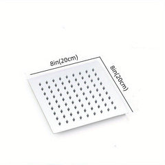 Ultra Thin Stainless Steel Shower Head, Rainfall Waterfall Style