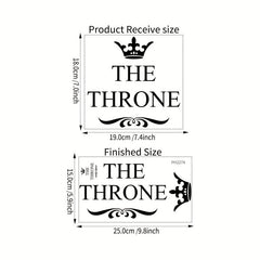 Crown Toilet Seat Sticker Funny Toilet Decoration