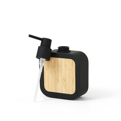 Frosted Bamboo Soap Dispenser Countertop Lotion Bottle with Pump