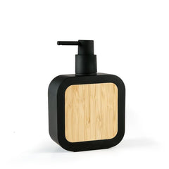 Frosted Bamboo Soap Dispenser Countertop Lotion Bottle with Pump