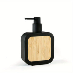Frosted Bamboo Soap Dispenser Countertop Lotion Bottle with Pump