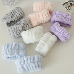 2pcs Microfiber Wristbands for Washing Face, Preventing Water Dripping