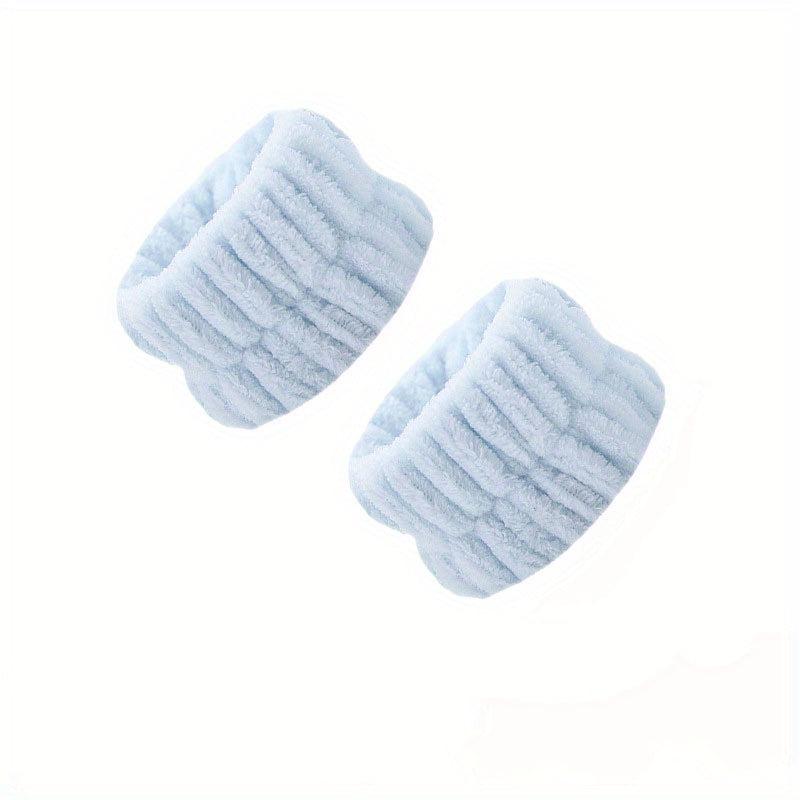 2pcs Microfiber Wristbands for Washing Face, Preventing Water Dripping
