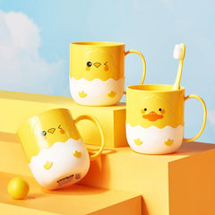 Duck & Chicken Pattern Wash Cup Cartoon Toothbrush Cup