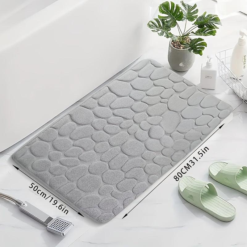 3pc Memory Foam Bathroom Mats Set Non Slip Soft Bath Rug Toilet U Shape Mat