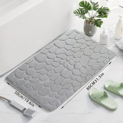 3pc Memory Foam Bathroom Mats Set Non Slip Soft Bath Rug Toilet U Shape Mat