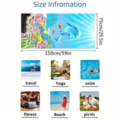 Dolphin Beach Towel Large Microfiber Absorbent Lightweight Towel